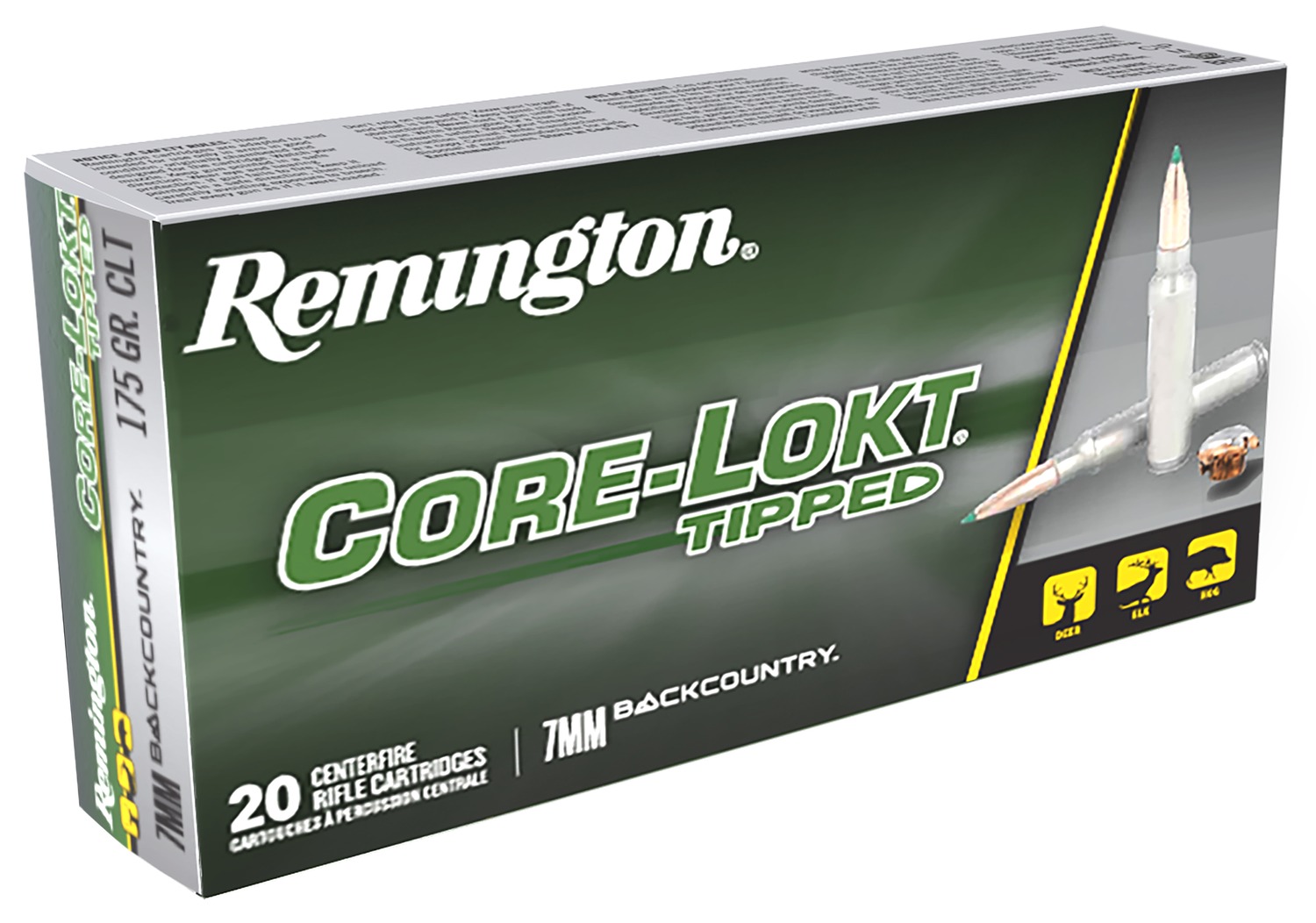 Remington Ammunition 28989 Core-Lokt Tipped 7mmBC 175gr 20 Per Box/10 Case