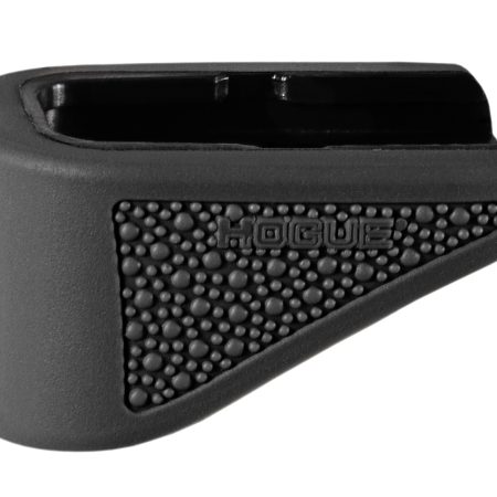 Hogue 18220  Extension Base Pad Fits Glock 42 Compatible w/ 6rd Magazine Black Overmolded Rubber