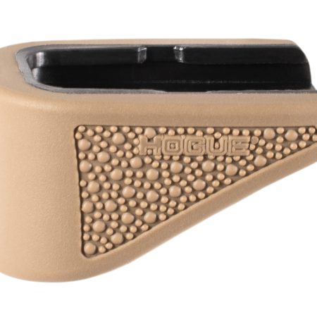 Hogue 18223  Extension Base Pad Fits Glock 42 Compatible w/ 6rd Magazine FDE Overmolded Rubber