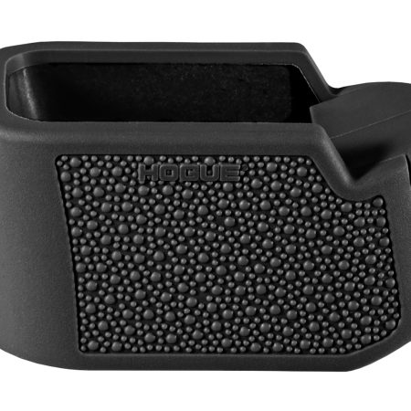 Hogue 18610  Extension Base Pad Fits Glock 19 Compatible w/ 10/15rd Magazines Black Overmolded Rubber