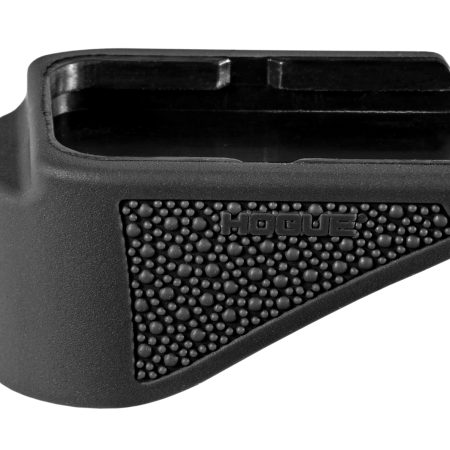 Hogue 18620  Extension Base Pad Fits Glock 26 Compatible w/ 10rd Magazine Black Overmolded Rubber