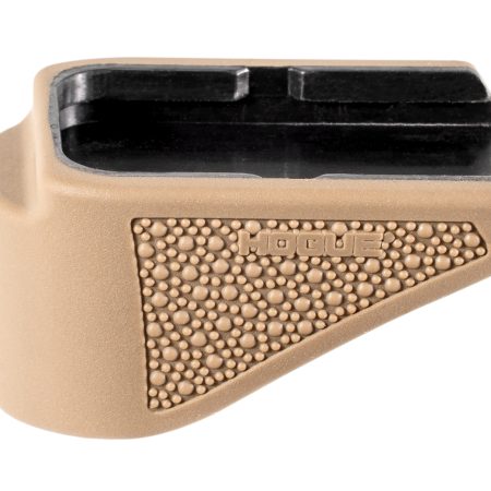 Hogue 18623  Extension Base Pad Fits Glock 26 Compatible w/ 10rd Magazine FDE Overmolded Rubber