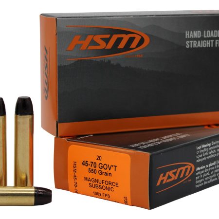 HSM 457016N   45-70Gov 550gr Hard Cast Long Flat Nose 20 Per Box