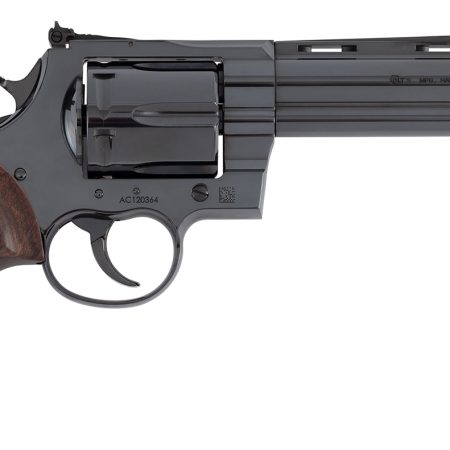 Colt Mfg ANACONDABP6WTS Anaconda  Large 44 Mag 6 Shot 6" Blued Vent Rib Barrel, Cylinder, Drilled & Tapped Steel Frame, Hogue Finger Grooved Grip, Exposed Hammer