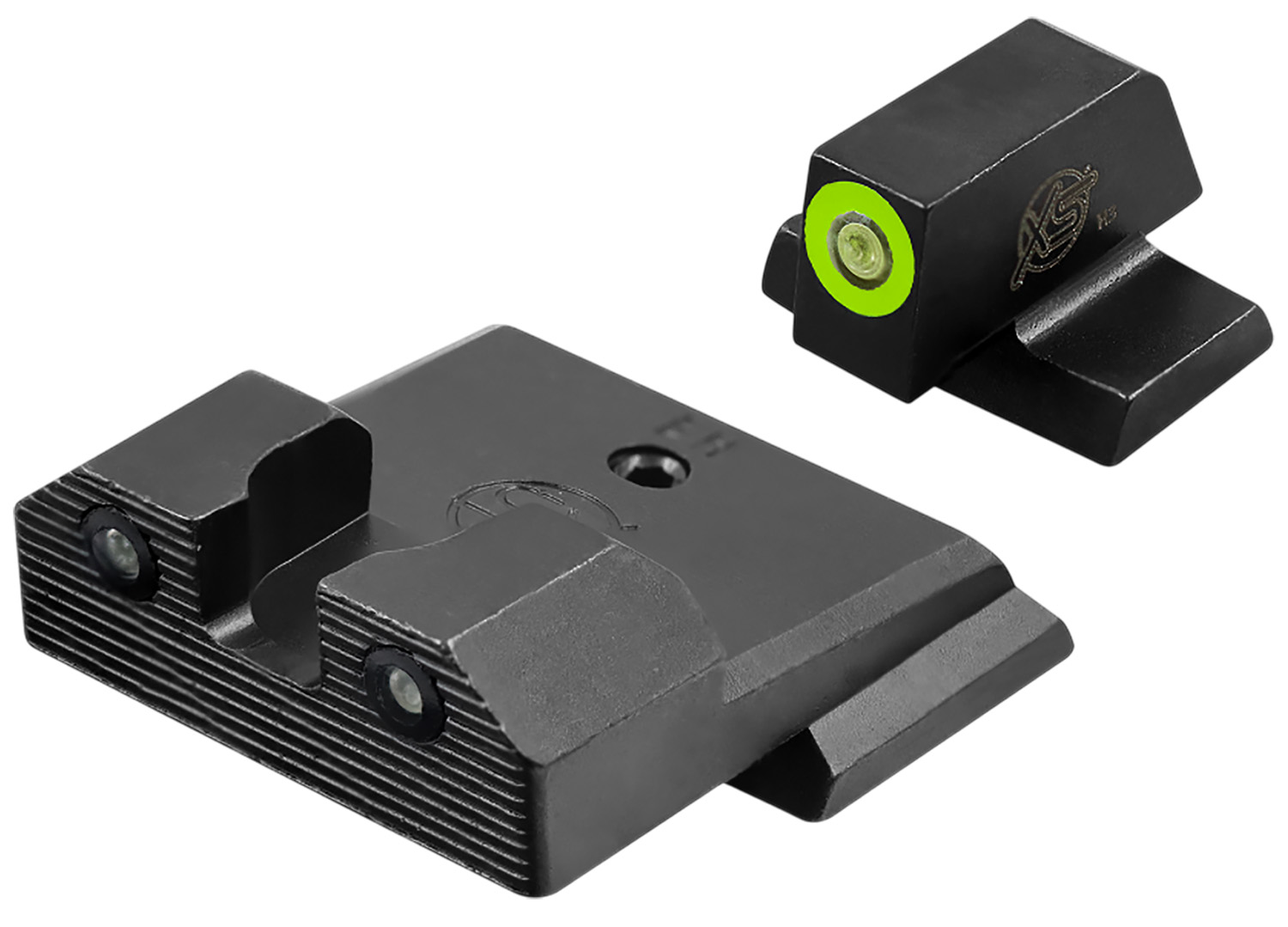 XS Sights SWR206P6G R3D 2.0 Night Sight Set Green Tritium Front/Black Oxide Frame, Fits S&W M&P 2.0 FS/Compact