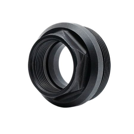 Armaspec ARM891-BLK HUB Thread Adapter Fits 1 3/8"x24 External 0.9x24 Internal Stainless Steel Black