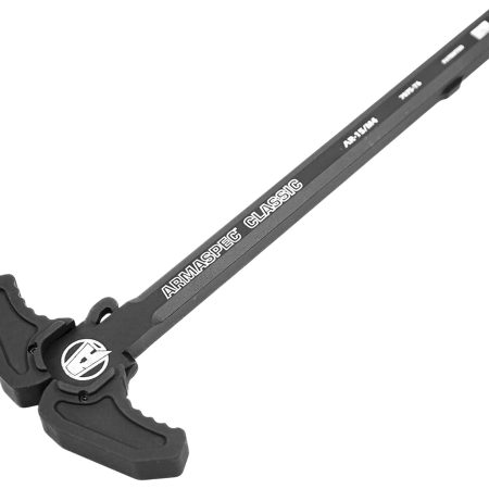 Armaspec ARM165-BLK Classic Charging Handle Black Aluminum Ambidextrous Hand