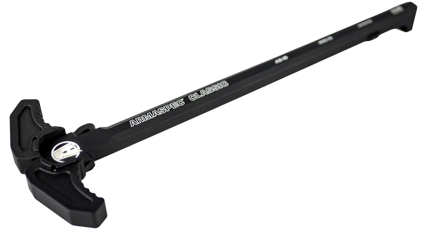 Armaspec ARM166-BLK Classic Charging Handle Black Aluminum Ambidextrous Hand