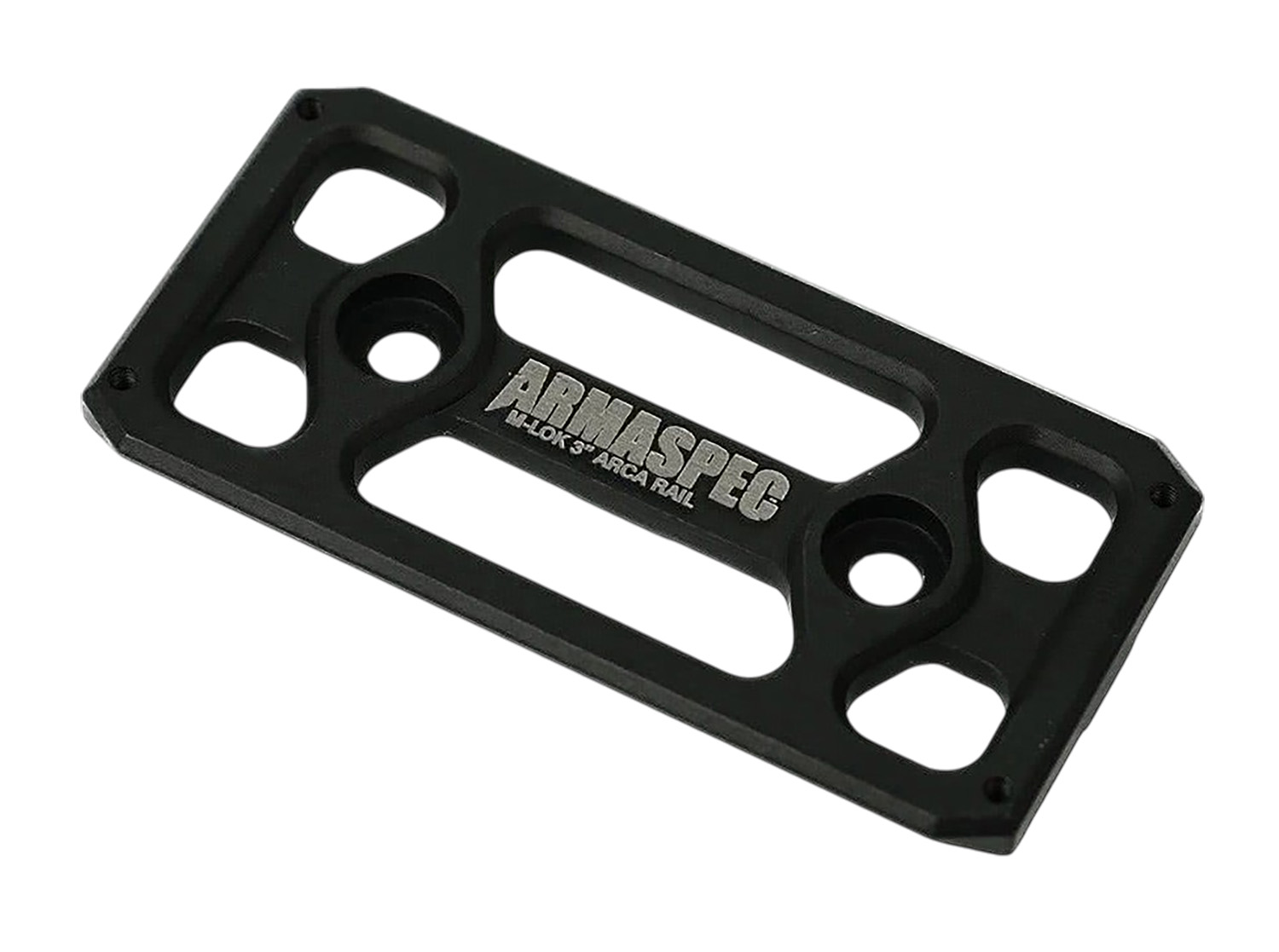 Armaspec ARM621-3 ARCA Rail 3 Slot M-LOK Black Aluminum Compatible w/ AR-15/10 MLOK Rails