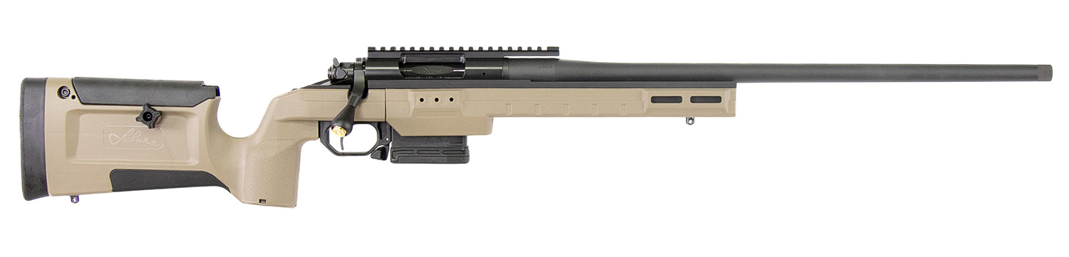 Larue Tactical LTKRGSIETE65CM23FDE 6.5 Creedmoor 23" Threaded Barrel, Picatinny Rail Receiver, Larue KRG Bravo Gray Polymer Chassis