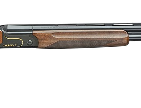 F.A.I.R. FRCRRAV1230 Carrera V  16 Gauge Break Open 3" 2rd 30" Black Over/Under Vent Rib Barrel, Black w/Gold Inlay Receiver, Walnut w/Adj Comb Stock, TechniChoke XP70 Choke System