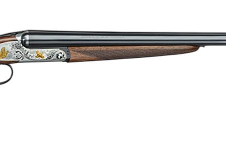 F.A.I.R. FRISSL1228 Iside Select 12 Gauge Break Open 2rd 28" Black Side By Side Barrel, Polished Silver w/Gold Inlay Receiver, English Style Oiled Walnut Stock, Technichoke XP50 Choke System
