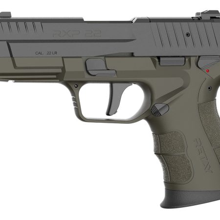 Retay USA RXP22ODBLKS10TH RXP 22 LR 10+1 4" Threaded Barrel, Black Cerakote Optic Ready/Serrated Slide, OD Green Cerakote Polymer Frame w/Accessory Rail, RMR/RMSc Footprint