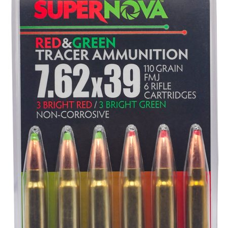 Supernova PMSN762MP Green/Red Tracer 7.62x39mm 110gr Full Metal Jacket 6 Per Box/60 Case