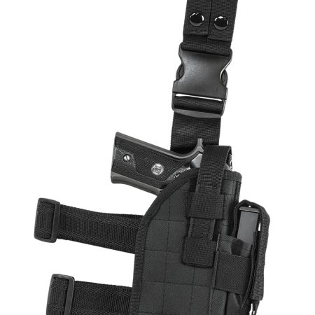 NcStar CVDLHOL2954B Drop Leg  Leg Black PVC Fabric Leg Fits Full Size Semi-Auto Fits Compact Semi-Auto Right Hand