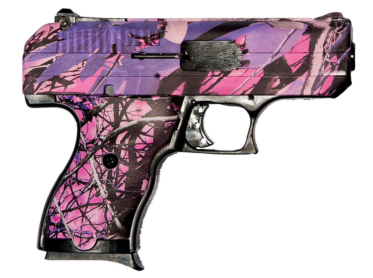 Hi-Point CF380PI CF 380 ACP 8+1, 3.50" Black Steel Barrel, Hydro-Dipped Pink Camo Serrated Steel Slide, Hydro-Dipped Pink Camo Polymer Frame & Grip