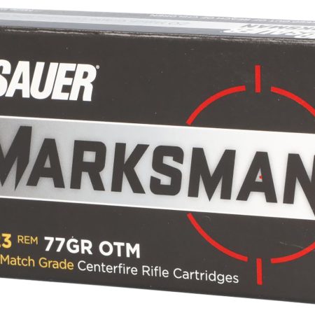 Sig Sauer E223M120 Marksman  223 Rem 77 gr Open Tip Match 20 Per Box/ 25 Case