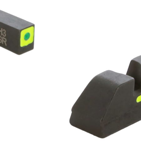 AmeriGlo GL605 CAP Sight Set for Glock  Green Tritium LumiGreen Outline Front Sight-LumiGreen Bar Rear Sight