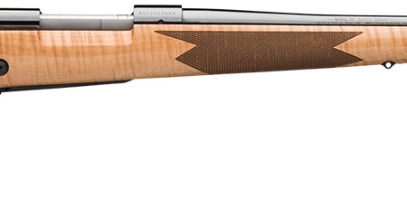 Winchester Repeating Arms 535218220 Model 70 Super Grade 308 Win Caliber with 5+1 Capacity, 22" Barrel, High Polished Blued Metal Finish & Gloss AAA Maple Stock Right Hand (Full Size)