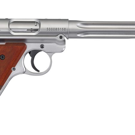 Ruger 40118 Mark IV Hunter 22 LR 10+1 6.88" Satin Stainless Fluted Bull Barrel, Satin Stainless Steel Frame, Drilled & Tapped Receiver, Checkered Laminate Grip, Right Hand