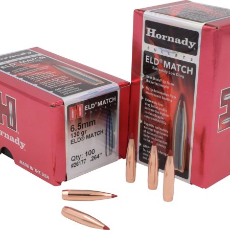 Hornady 26177 ELD Match 6.5mm .264 130 gr Extremely Low Drag Match 100 Per Box/ 15 Case