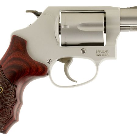 Smith & Wesson 170349 Model 637 Performance Center Enhanced Action 38 S&W Spl +P 5 Shot 1.88" Stainless Steel Barrel/Cylinder, Matte Silver Aluminum Alloy J-Frame, Custom Wood Grip, Internal Lock
