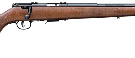 Savage Arms 96701 93R17 GLV Full Size 17 HMR 5+1 21" Matte Black Heavy Varmint Barrel, Matte Black Drilled & Tapped Carbon Steel Receiver, Satin Hardwood Fixed Stock, Right Hand