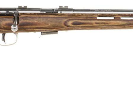 Savage Arms 96200 93R17 BTVSS Full Size 17 HMR 5+1 21" Satin Heavy Button Rifled Barrel, Satin Drilled & Tapped Stainless Steel Receiver, Natural Brown Thumbhole Laminate Stock, Right Hand