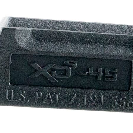 Springfield Armory XDS5001M Backstrap Sleeve  made of Polymer with Black Finish & 1 Piece Design for 45 ACP Springfield XD-S with #1 Backstrap & 3.30"-4" Barrel