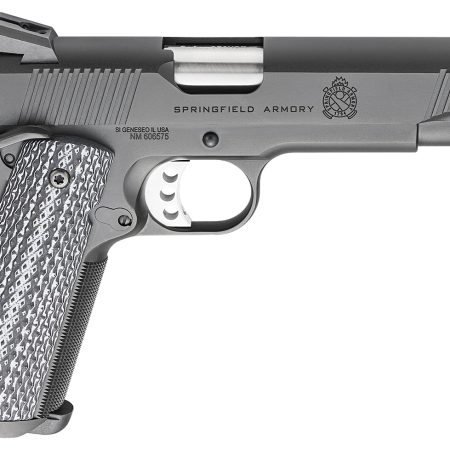 Springfield Armory PC9108LCA18 1911 TRP *CA Compliant 45 ACP 7+1, 5" Match Grade Stainless Steel Barrel, Black Cerakote Serrated Carbon Steel Slide &^ Frame w/Beavertail, Black G10 Grip