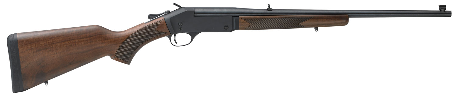 Henry H01544 Single Shot 44 Rem Mag Caliber with 1rd Capacity, 22" Barrel, Overall Blued Metal Finish & American Walnut Stock, Right Hand (Full Size)