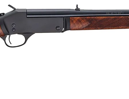 Henry H0154570 Single Shot  45-70 Gov Caliber with 1rd Capacity, 22" Barrel, Overall Blued Metal Finish & American Walnut Stock, Right Hand (Full Size)