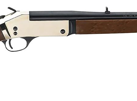 Henry H015B4570 Single Shot  45-70 Gov Caliber with 1rd Capacity, 22" Blued Barrel, Polished Brass Metal Finish & American Walnut Stock, Right Hand (Full Size)