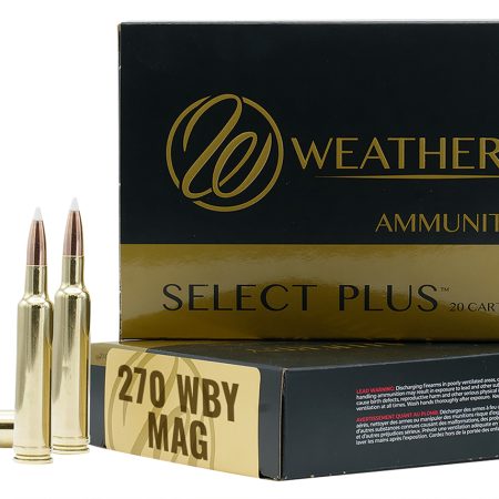 Weatherby B270130TTSX Select Plus  270WthbyMag 130gr Barnes Tipped TSX Lead Free 20 Per Box/10 Case