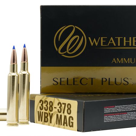 Weatherby B333225TTSX Select Plus 338-378WthbyMag 225gr Barnes Tipped TSX Lead Free 20 Per Box/10 Case