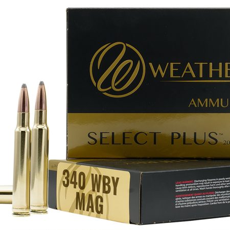Weatherby B340225TTSX Select Plus  340WthbyMag 225gr Barnes Tipped TSX Lead Free 20 Per Box/10 Case