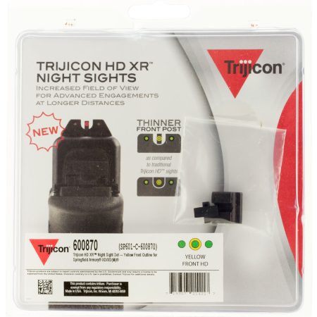 Trijicon 600870 HD XR Night Sights Green/Tritium Yellow Outline Front Sight-Green Tritium Black Outline Rear Sight Springfield Armory XD/XD-M/XD Mod.2
