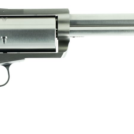 Magnum Research BFR45707B BFR Long Cylinder Extra Large 45-70 Gov 5 Shot 7.50" Brushed Stainless Steel Barrel, Cylinder & Frame, Bisley White Laminate Grip, Exposed Hammer