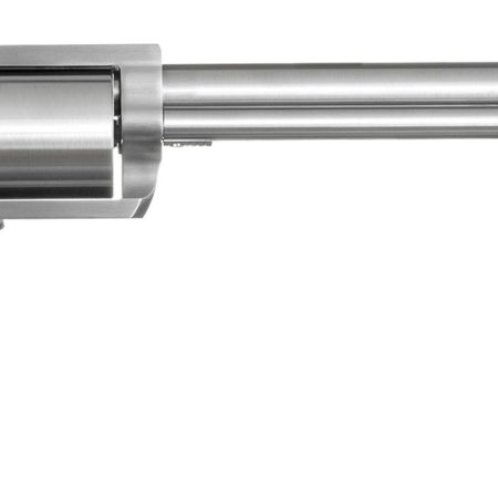 Magnum Research BFR4570B BFR Long Cylinder Extra Large 45-70 Gov 5 Shot 10" Brushed Stainless Steel Barrel, Cylinder & Frame, Bisley White Laminate Grip, Exposed Hammer