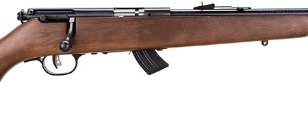 Savage Arms 60703 Mark II G Youth 22 LR 10+1 19" Matte Black Button Rifled Barrel, Matte Black Drilled & Tapped Carbon Steel Receiver, Satin Brown Fixed Wood Stock, Right Hand