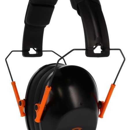 Walker's GWPFPM1BKO Pro Low Profile Passive Muff 22 dB Over the Head Black/Orange Accent Polymer
