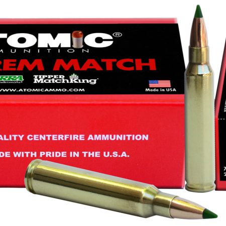 Atomic Ammunition 00459 Rifle Match 223Rem 77gr Tipped MatchKing 20 Per Box/10 Case