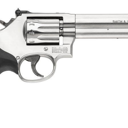 Smith & Wesson 160578 Model 617 *CA Compliant 22 LR Stainless Steel 6" Barrel & 10 Shot Cylinder, Satin Stainless Steel K-Frame, Black Polymer Grip,Internal Lock