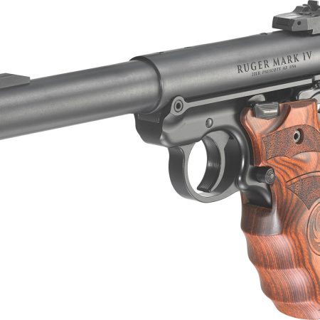 Ruger 40159 Mark IV Target 22 LR 10+1 5.50" Stainless Bull Barrel, Blued Steel Drilled & Tapped Receiver, Target Laminate w/Finger Groove Grip, Right Hand