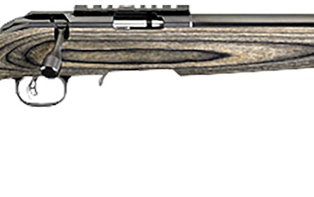 Ruger 8349 American Rimfire Target Full Size 22 WMR 9+1 18" Satin Blued Threaded Bull Barrel & Alloy Steel Receiver w/Scope Rail, Black Fixed Laminate Stock, Right Hand