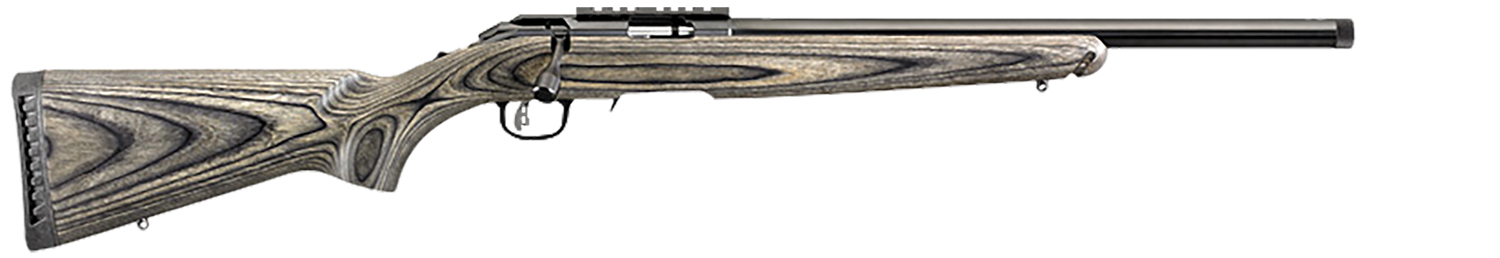 Ruger 8350 American Rimfire Target Full Size 17 HMR 9+1 18" Satin Blued Threaded Bull Barrel & Alloy Steel Receiver w/Scope Rail, Black Fixed Laminate Stock, Right Hand