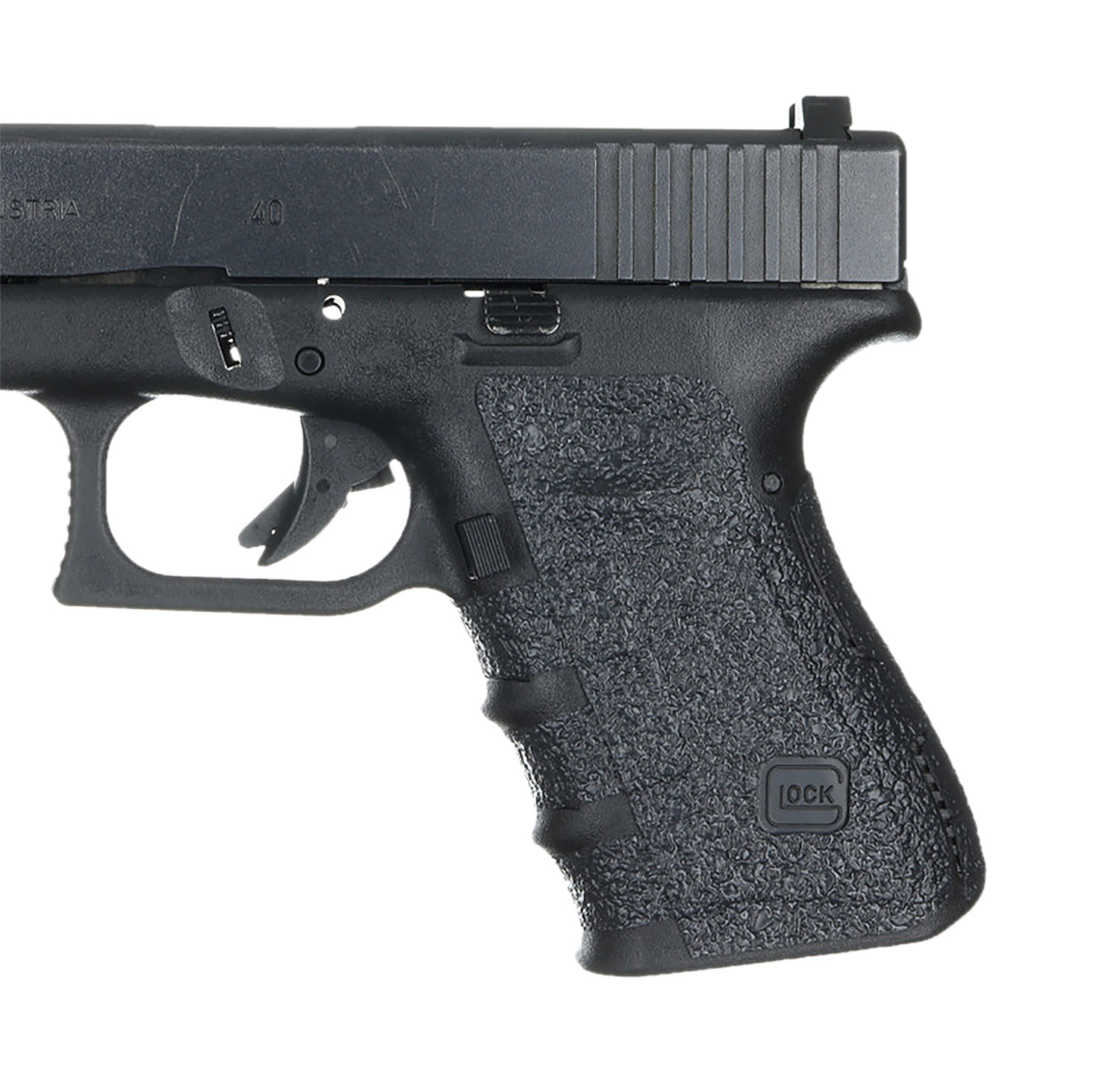 Talon Grips 110R Adhesive Grip Compatible w/Glock 19/23/25/32/38 Gen4 w/No Backstrap, Black Textured Rubber