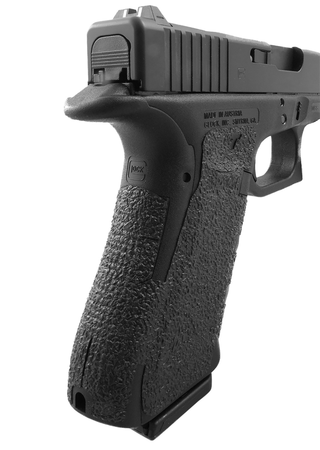 Talon Grips 113R Adhesive Grip Compatible w/ Glock 17/22/24/31/34/35/37 Gen4 w/No Backstrap, Black Textured Rubber