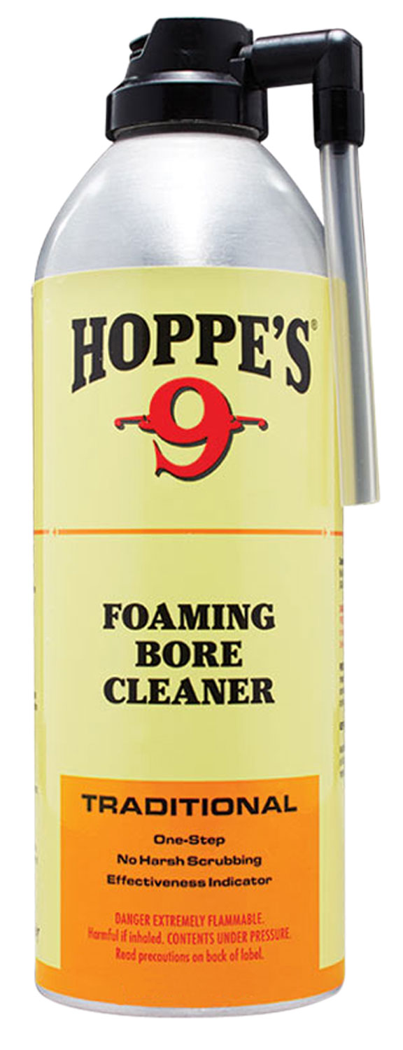 Hoppe's 908 No. 9 Bore Cleaner Foam Style Cleaner Removes Copper & Powder Residue 12 oz. Spray Bottle