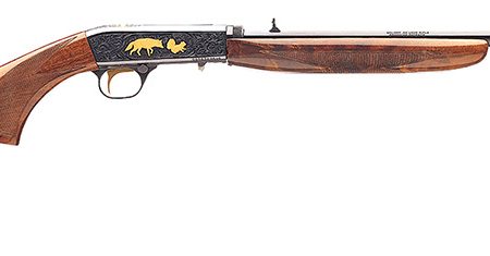 Browning 021003102 SA-22 Takedown 22 LR 10+1 19.30" Polished Blued/ 19.30" Light Sporter Barrel, Satin Gray Engraved with 24K Gold Receiver, Gloss American Walnut Stock, Right Hand